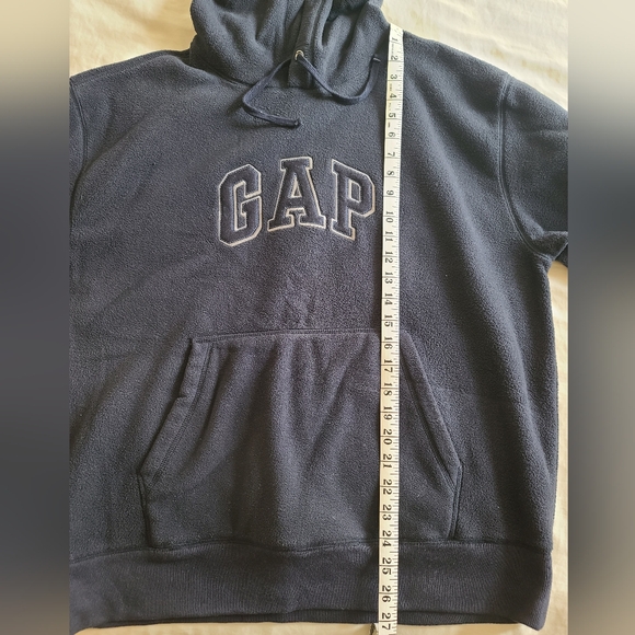 GAP Fleece Hoodie Navy Medium - Picture 6 of 7